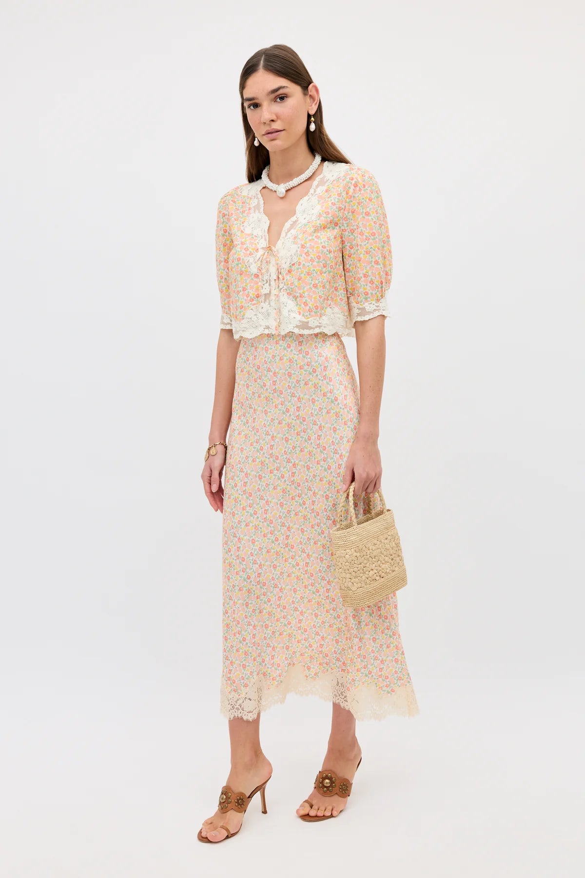 Matilde Skirt - Katie Floral Cream