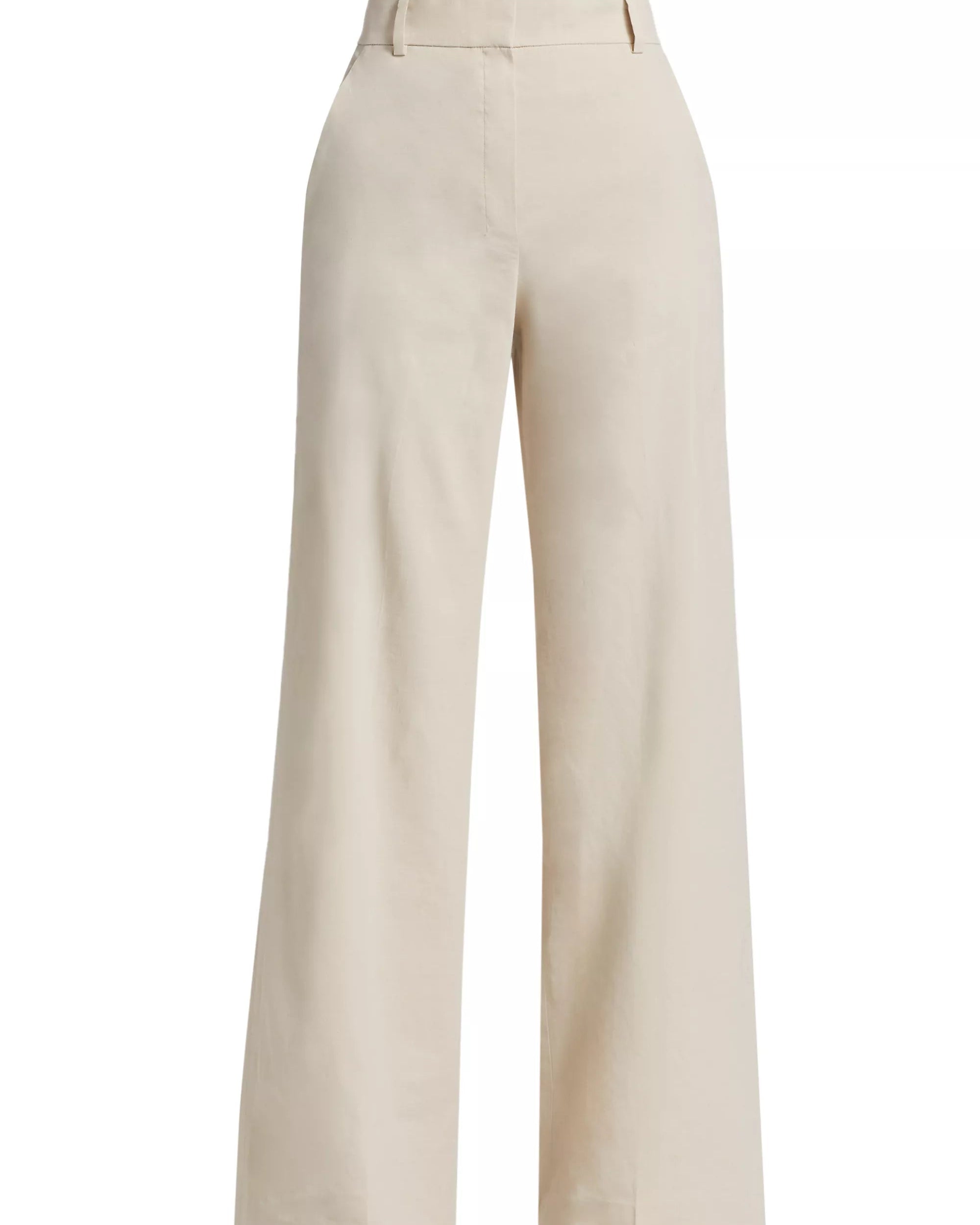 High-Waist Wide-Leg Pant in Good Linen - Straw