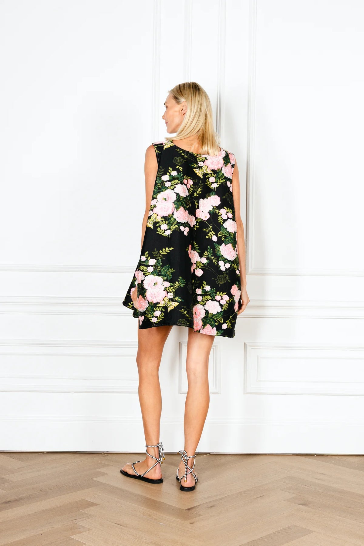 Pleat Dress - Rose Garden