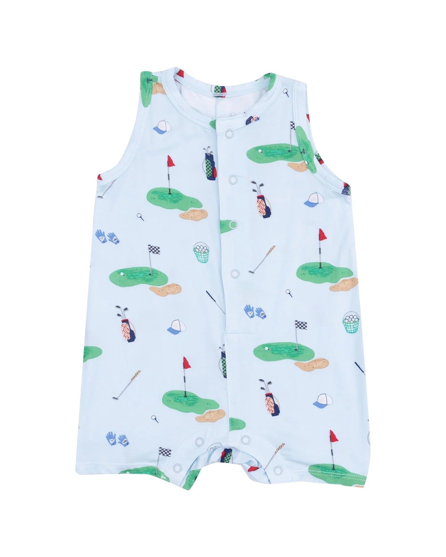 Sleeveless Shortie Romper - Golf Things Blue