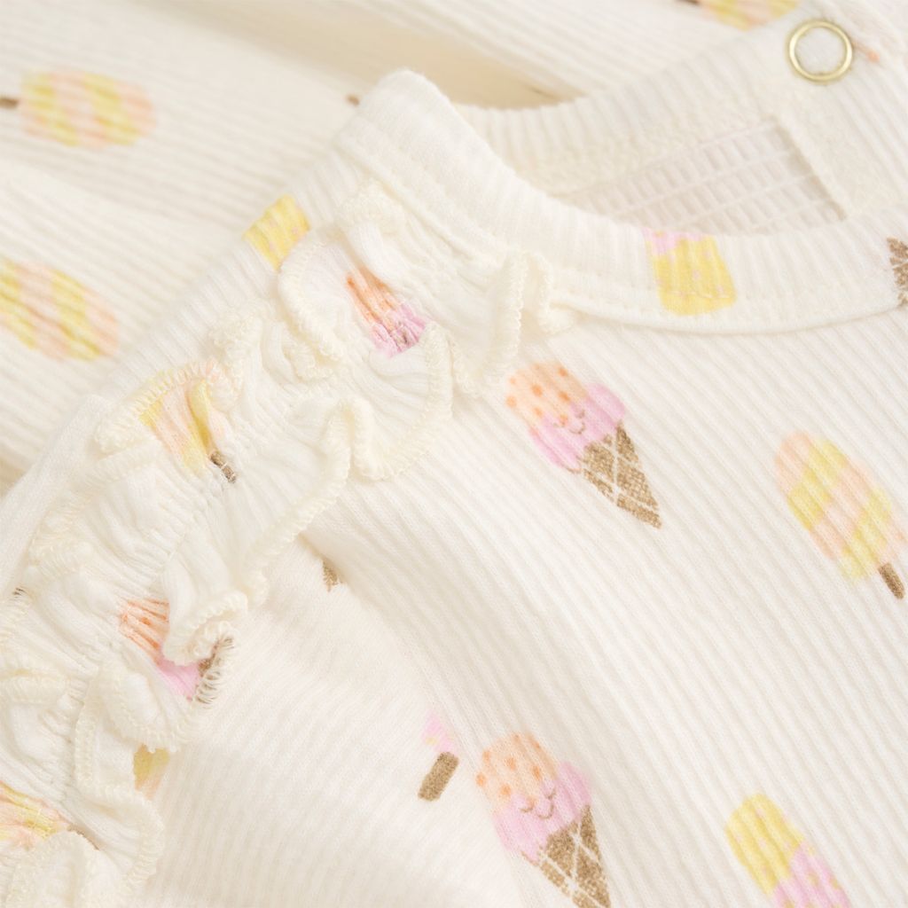 Short Sleeve Dress with Ice Cream Print - Pristine