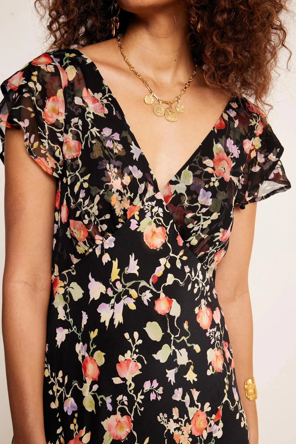 Cinzia Dress - Waterblossom Noir