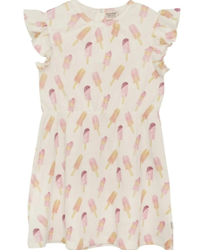 Short Sleeve Dress with Ice Cream Print