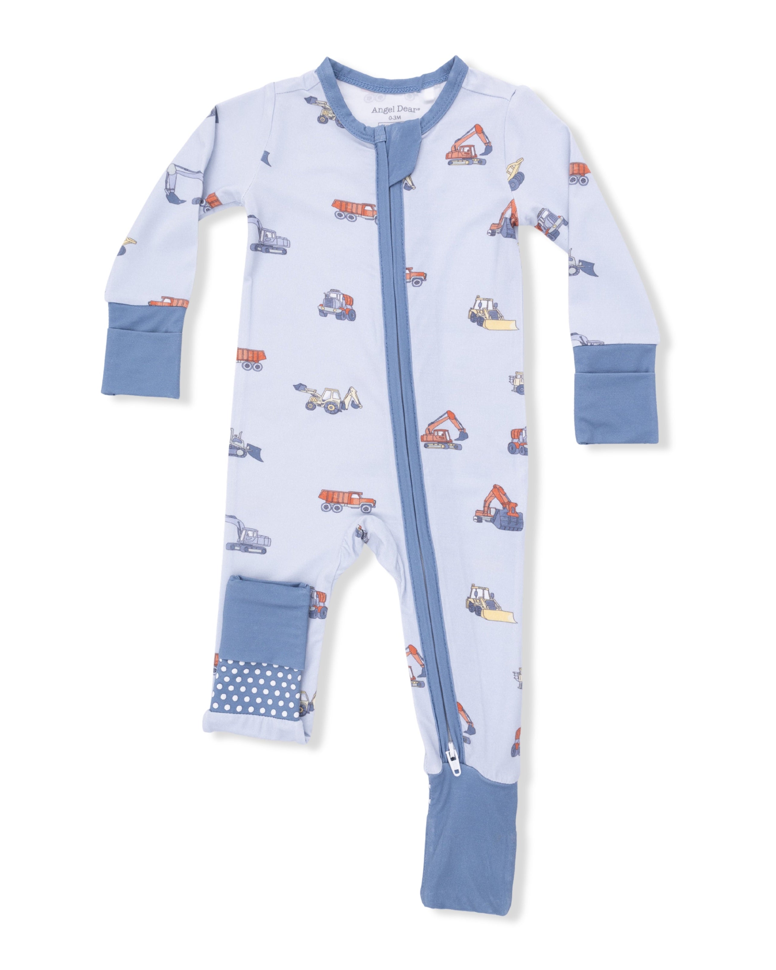 Convertible Romper - Construction Vehicles