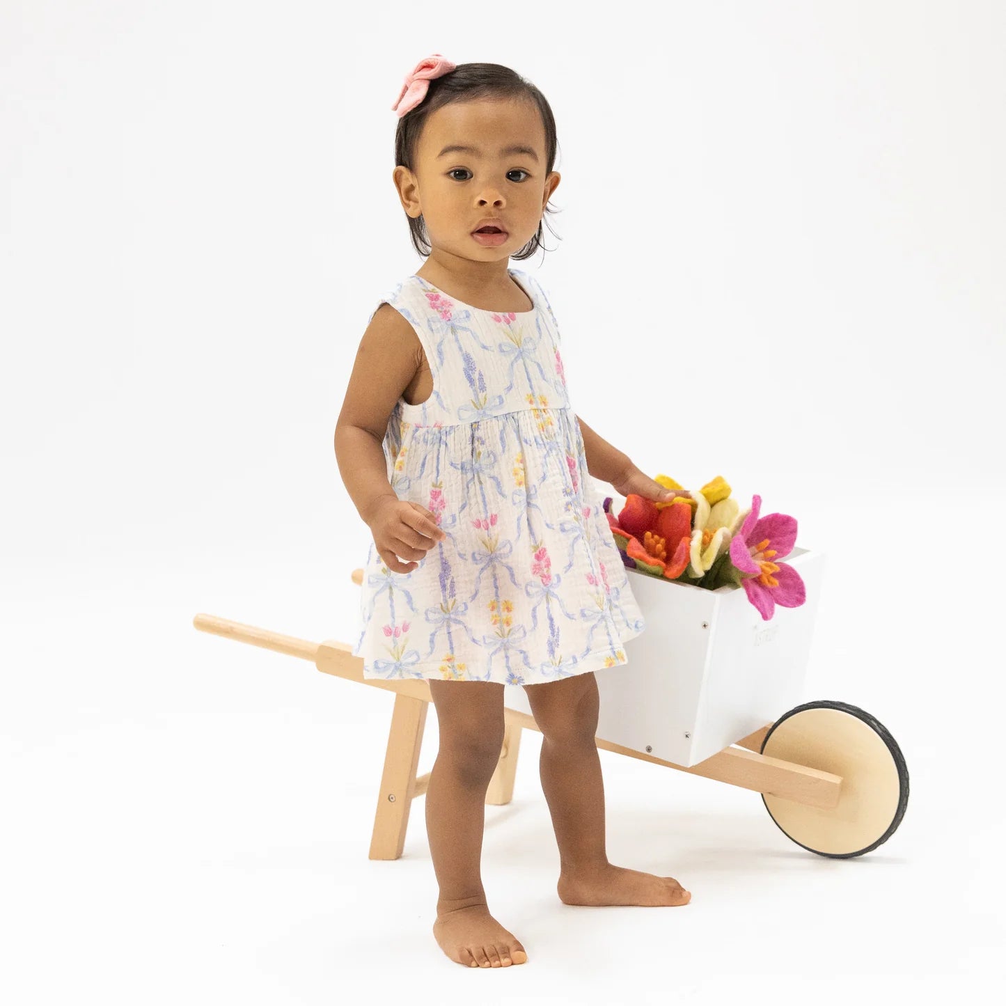 Infant Dress with Bow and Bloomer - Ribbon Bouquets