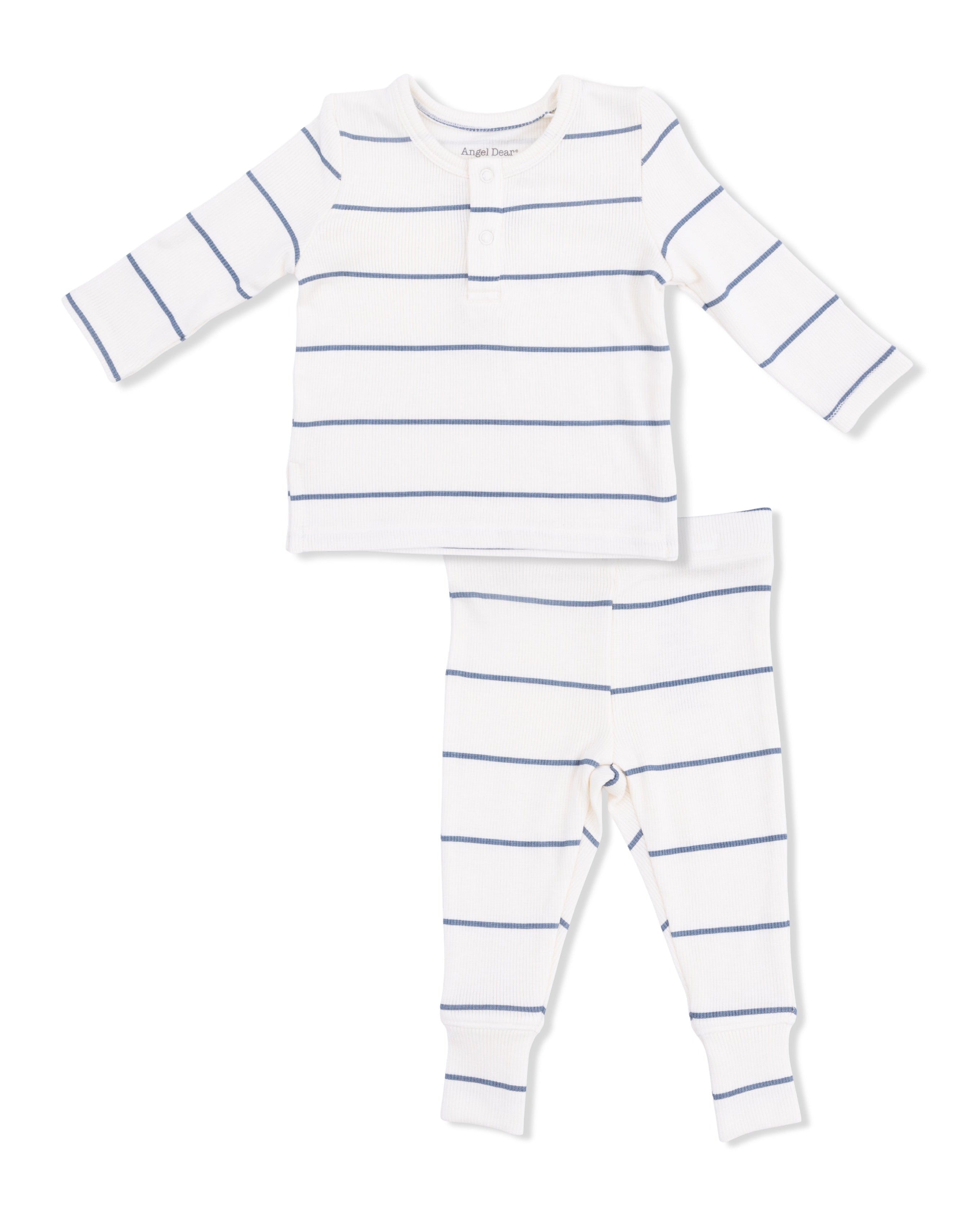 Long Sleeve Henley and Pant - Vintage Stripe