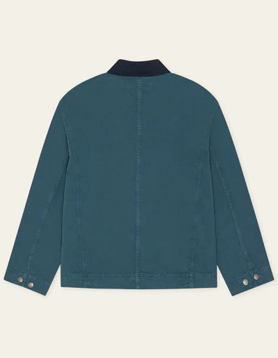 Twill Zipper Jacket - Dark Denim Blue