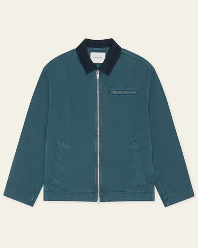 Twill Zipper Jacket - Dark Denim Blue