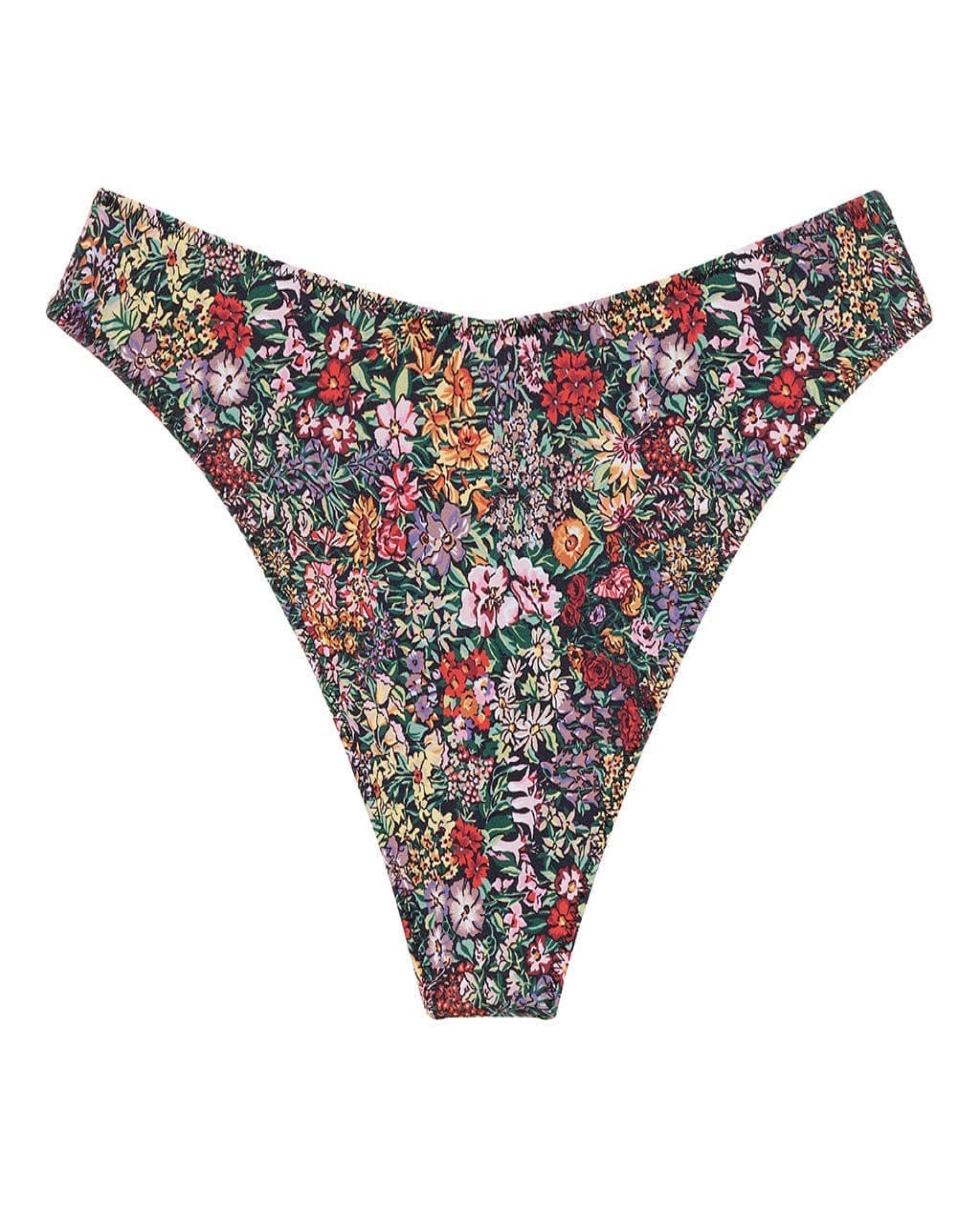 Mara Floral Cabana Bikini Top and Lulu (Zig-Zag Stitch) Bikini Bottom