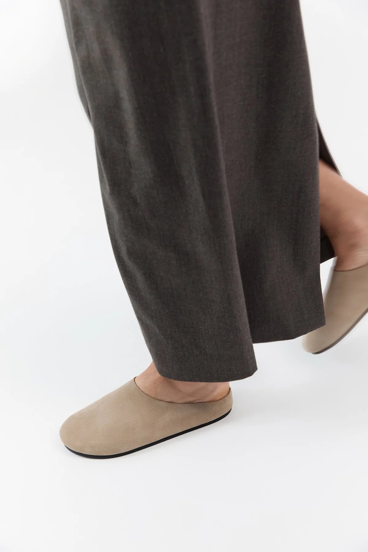 Suede Mule - Rock