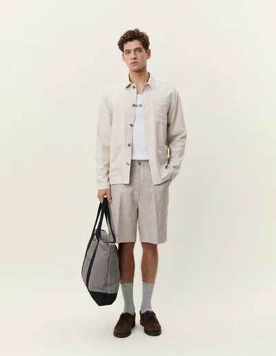 Herringbone Overshirt - Ivory