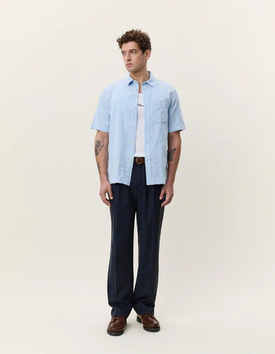 Structured SS Shirt - Skyway Blue