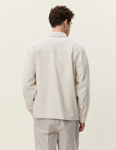 Herringbone Overshirt - Ivory