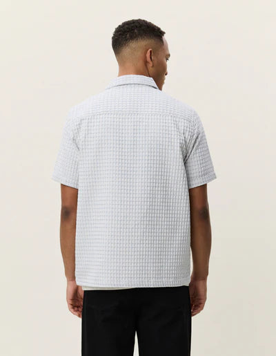 Check Seersucker SS Shirt - Light Ivory