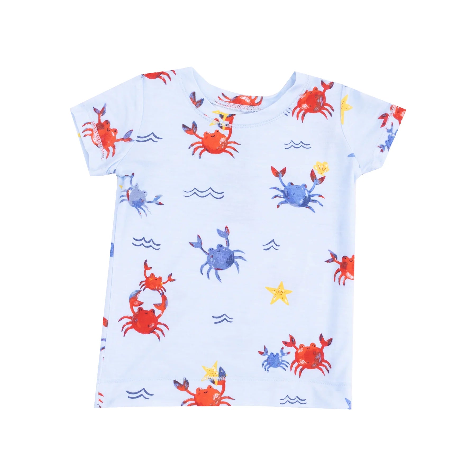 Short Sleeve Loungewear Set - Crayon Crabs