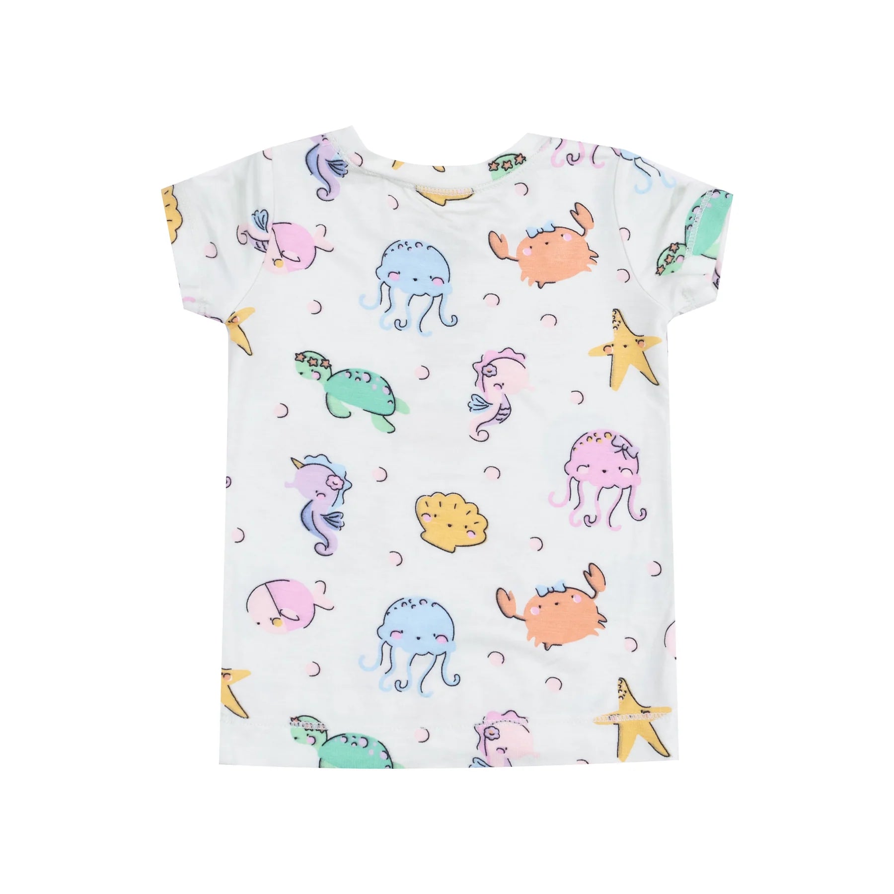 Short Sleeve Loungewear Set - Cute Sea Creatures