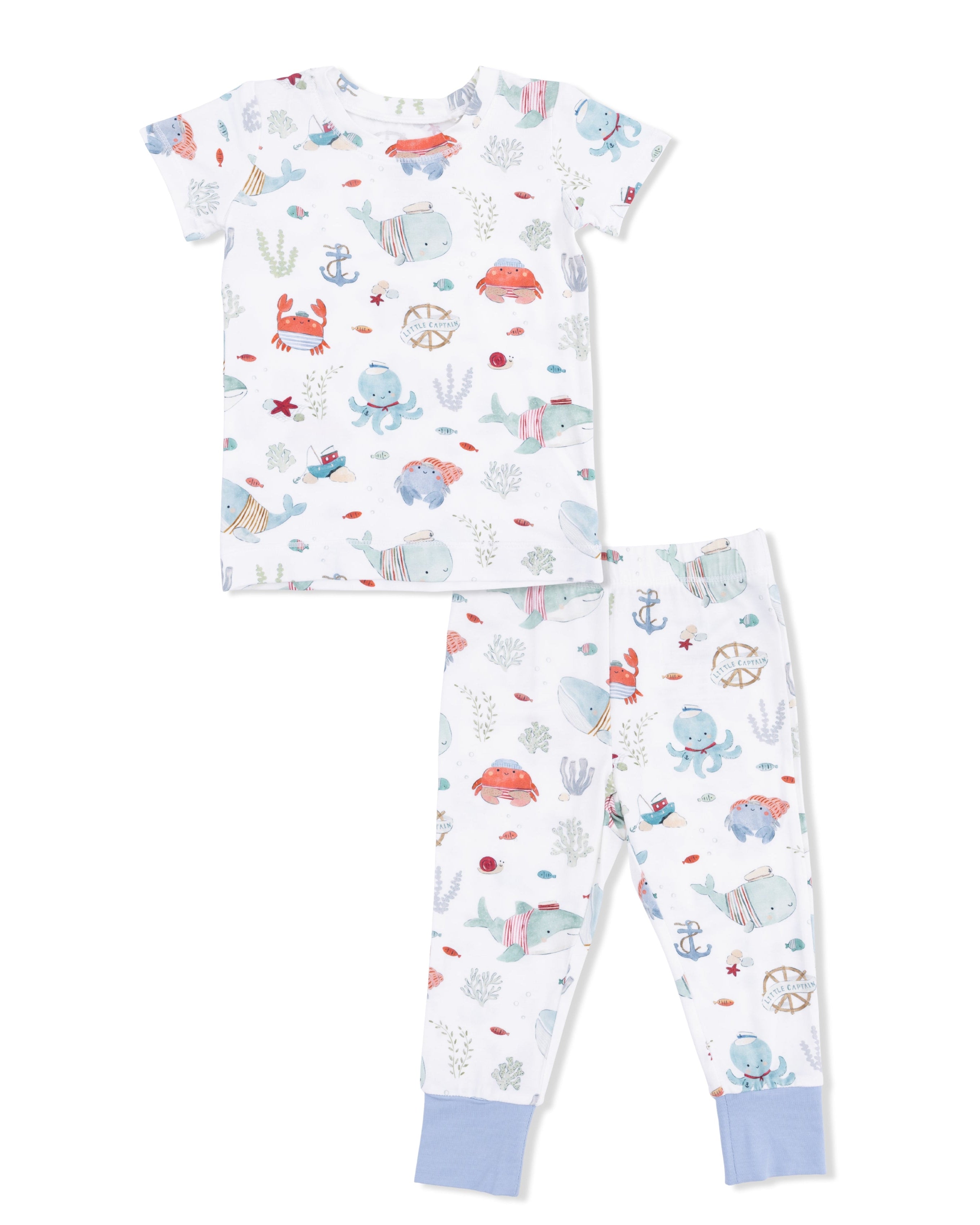 Short Sleeve Loungewear Set - Sailor Sea Creatures