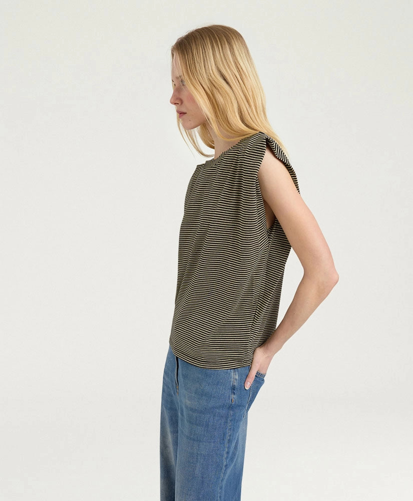 Enna T-Shirt - Black/Cream