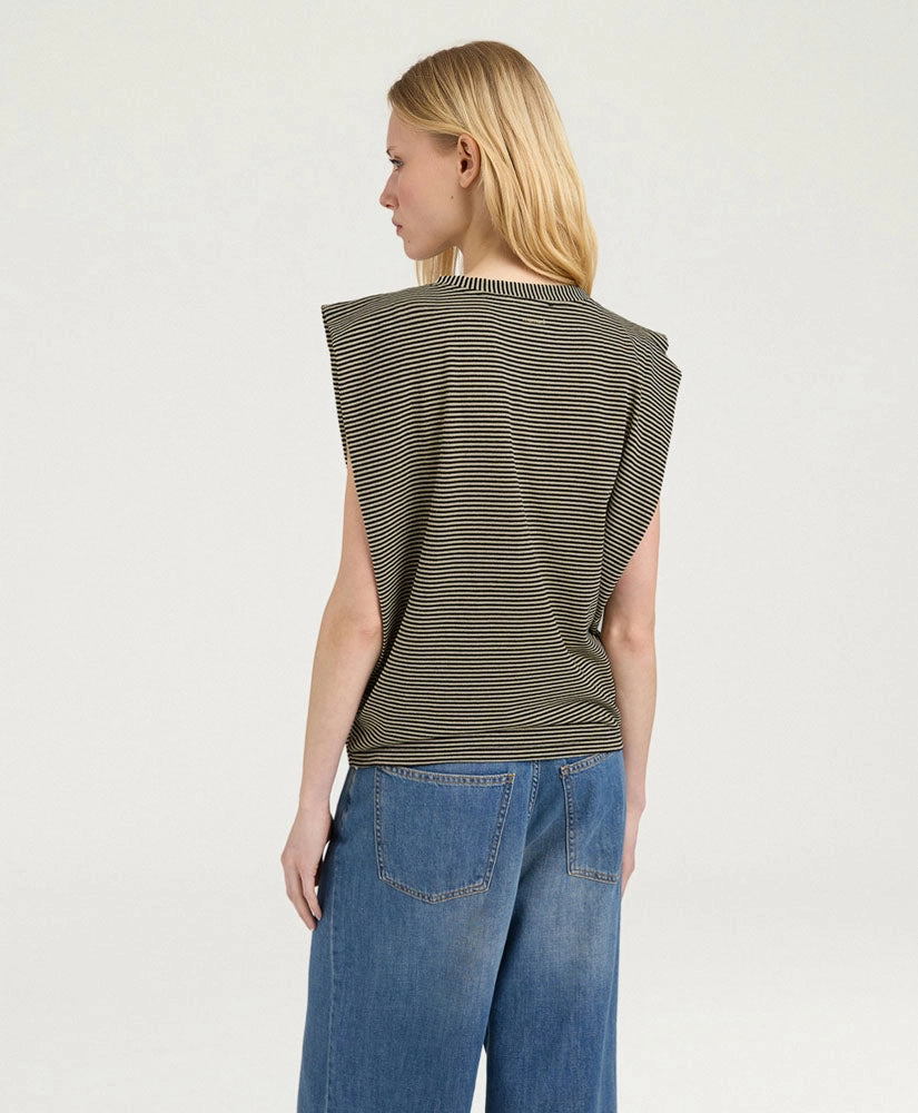 Enna T-Shirt - Black/Cream