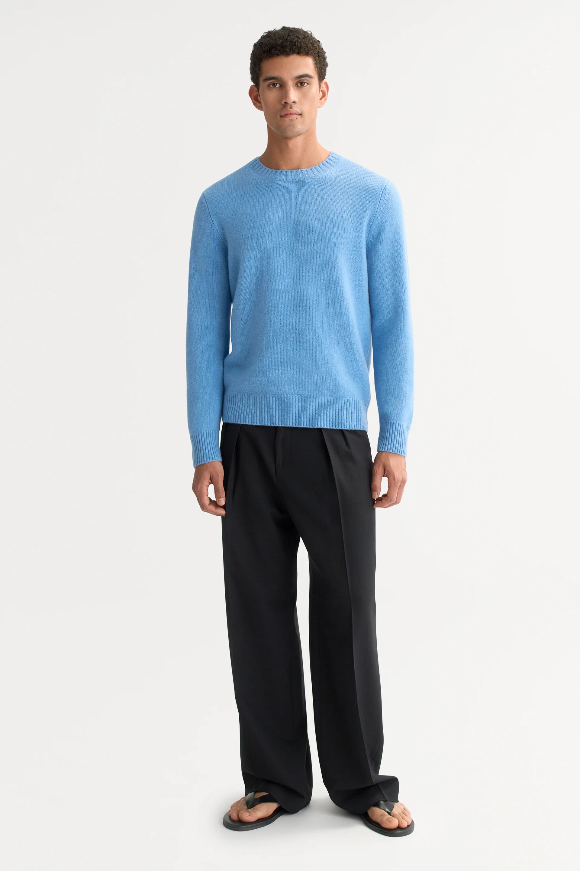 Men's Chunky Crewneck - Azure