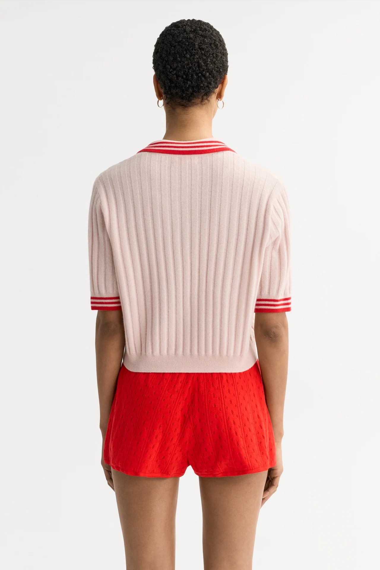 Striped Pique - Powder