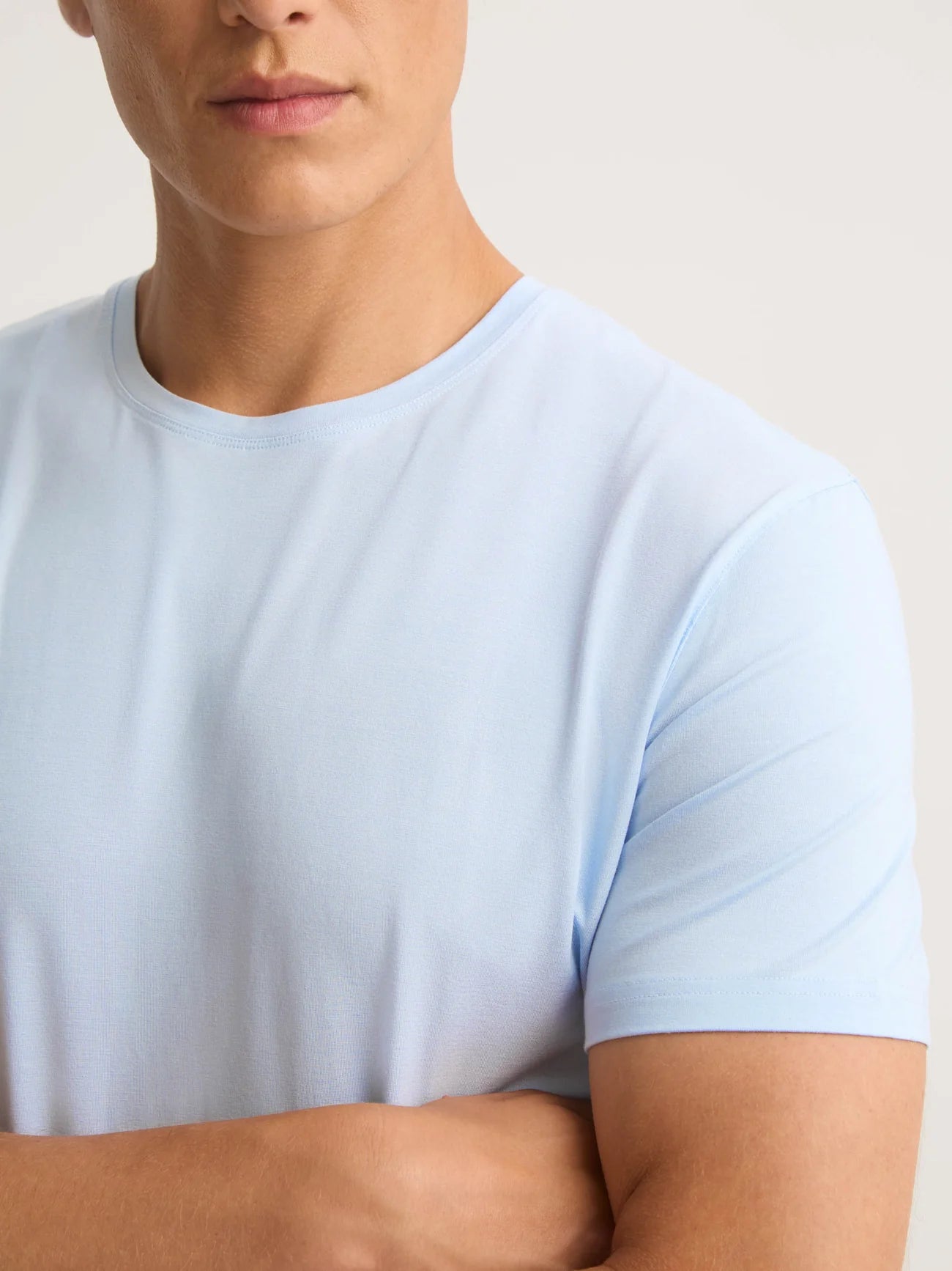 Basel Micro Modal Stretch T-Shirt - Light Blue