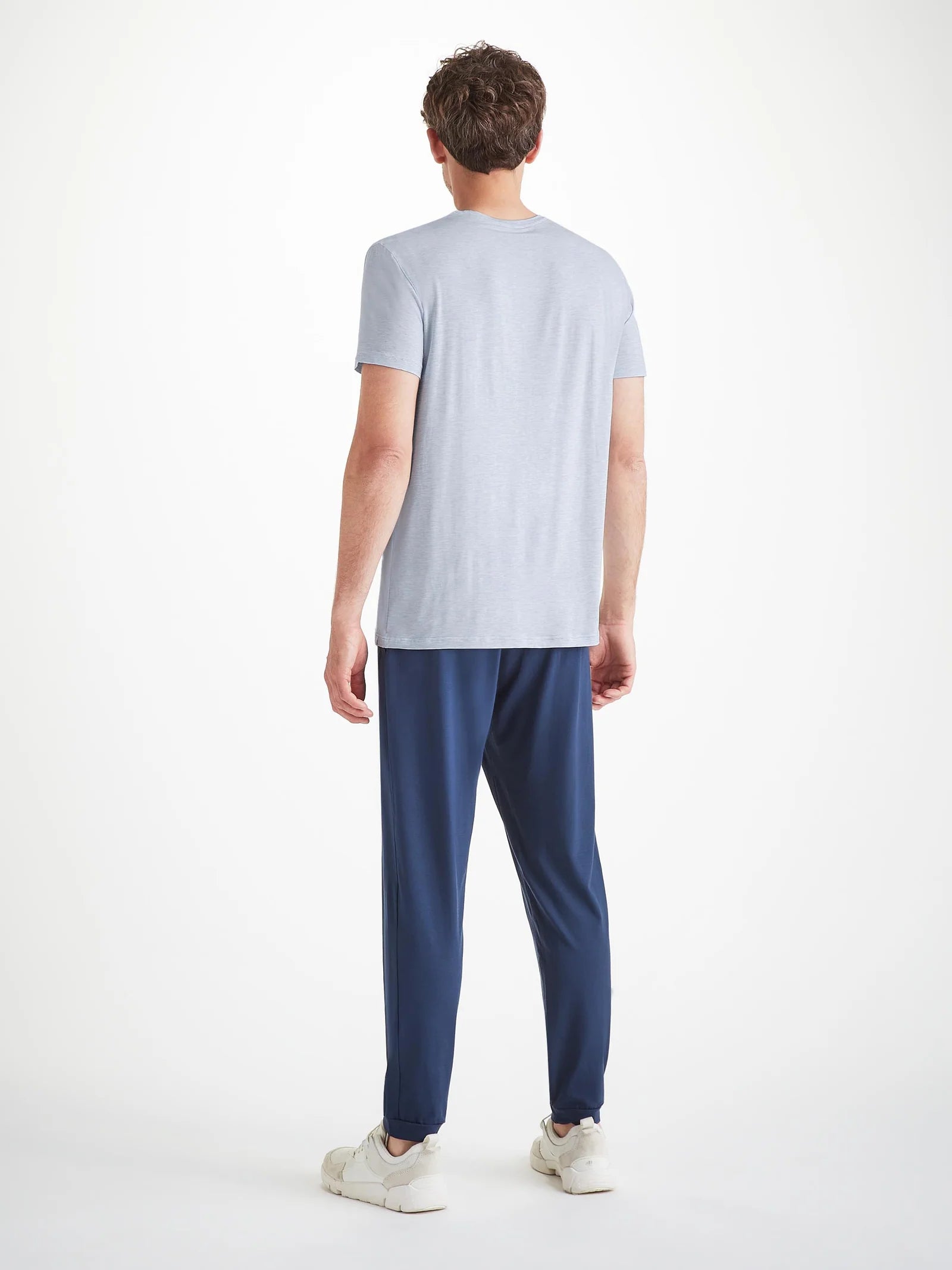 Ethan Micro Modal Stretch T-Shirt - Light Blue Marl