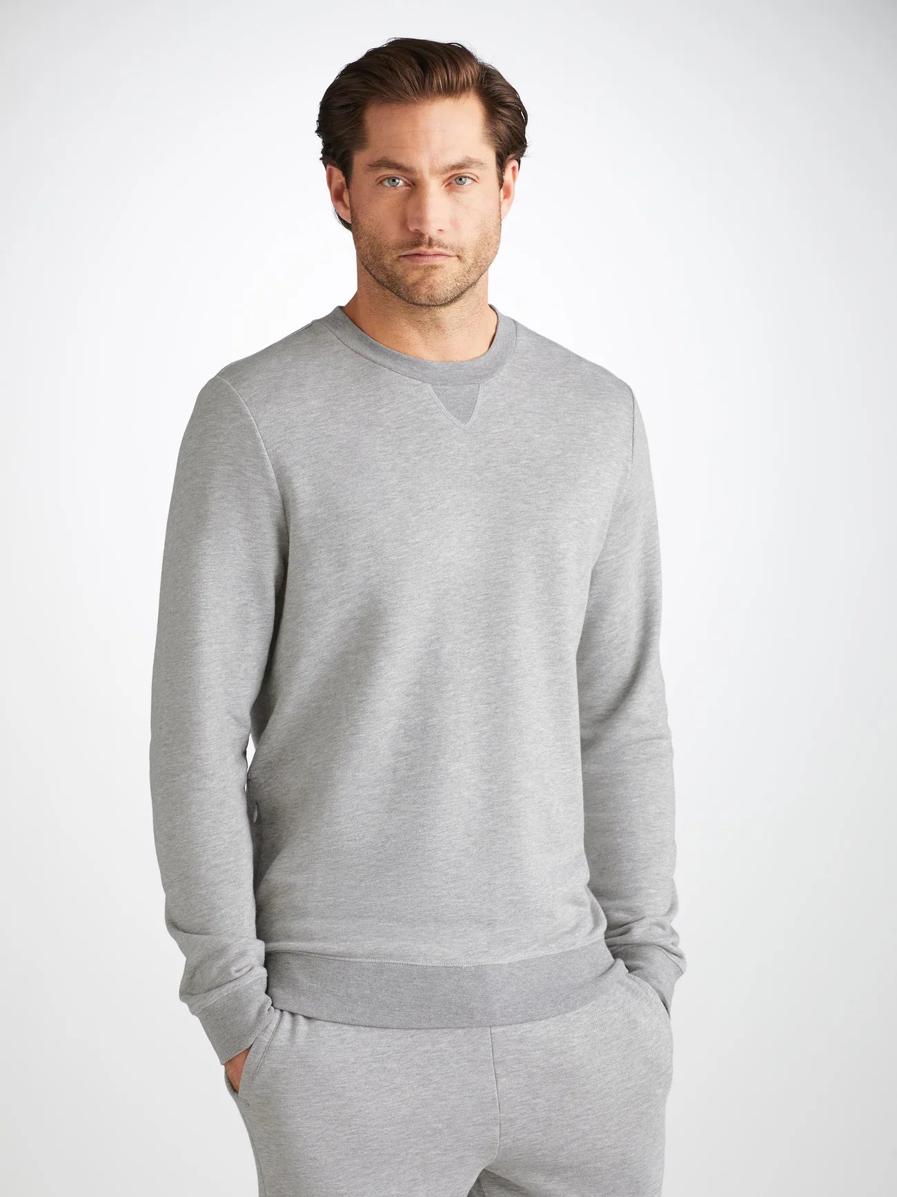 Quinn Cotton Modal Sweatshirt - Silver