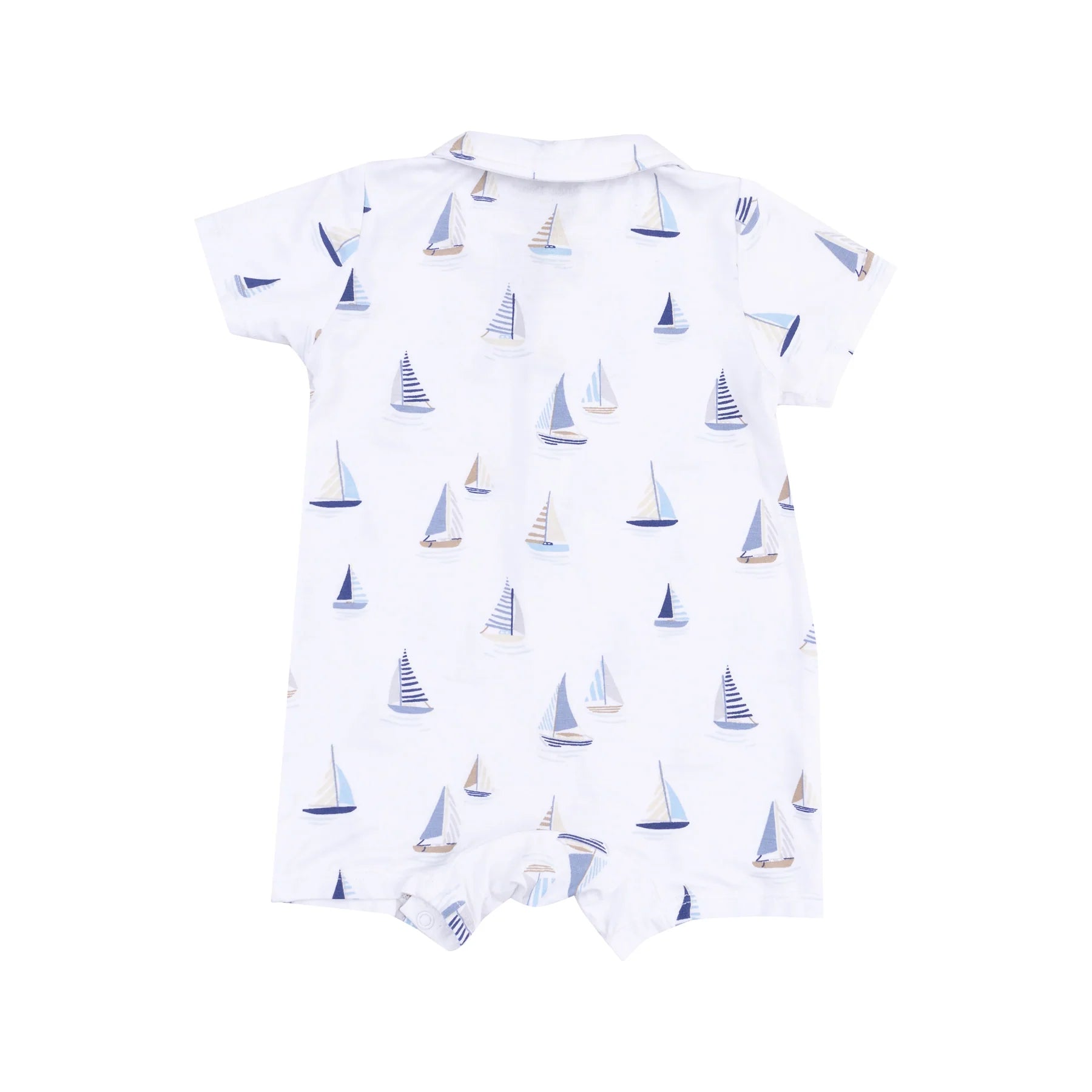 Polo Shortie - Sailboats Blue