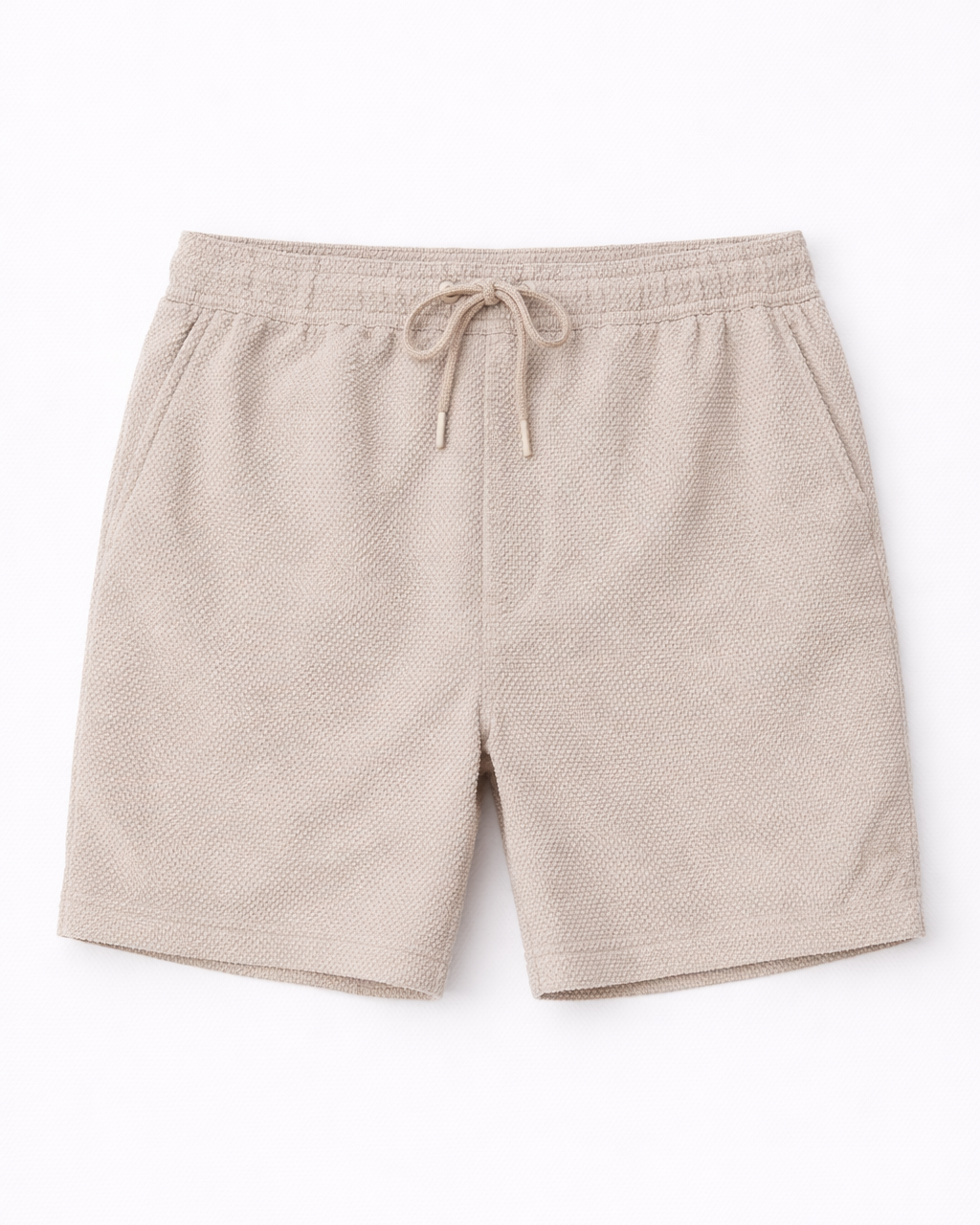 La Brea Swim Short - Khaki Check Seersucker