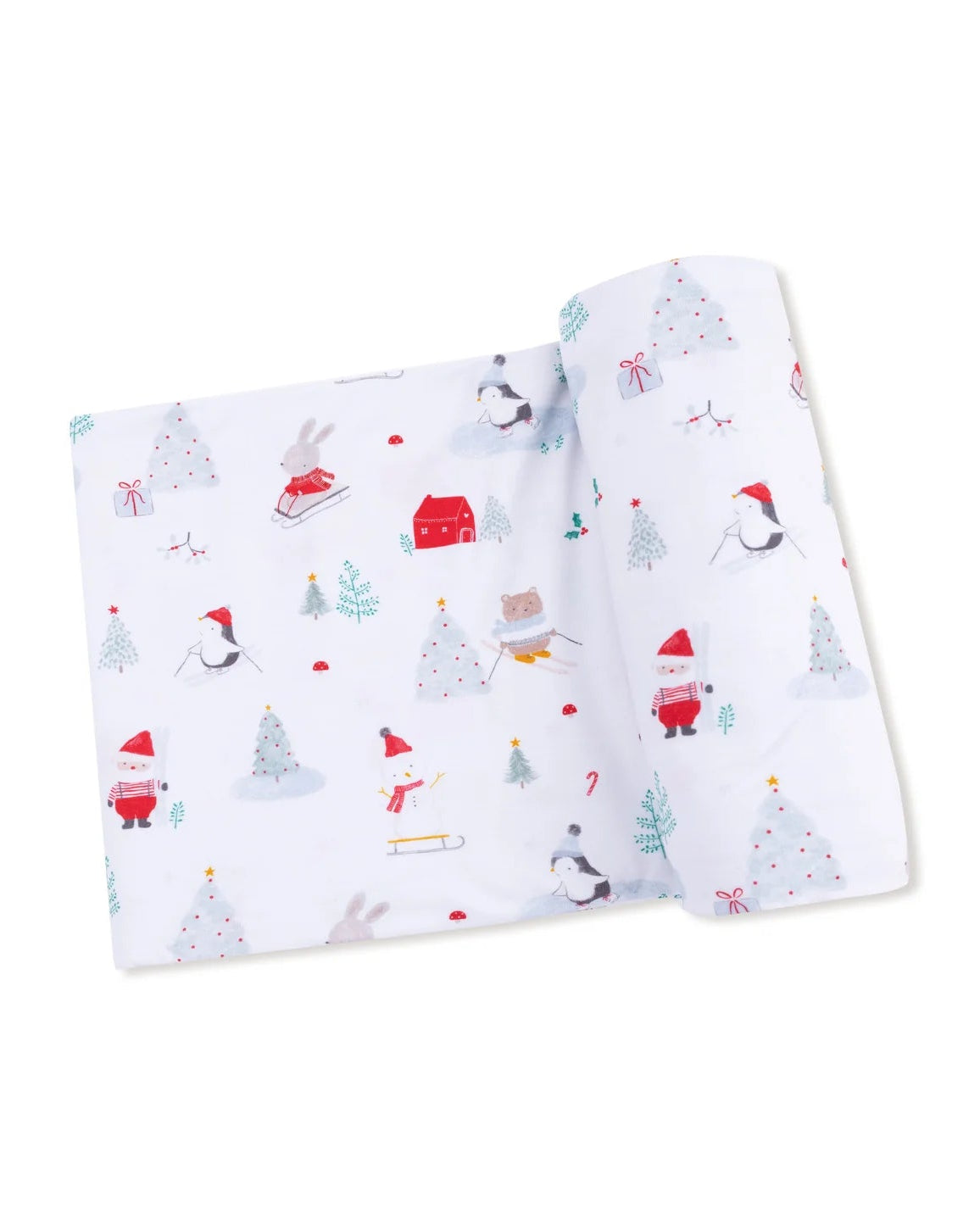 Swaddle Blanket - Santa Ski Friends