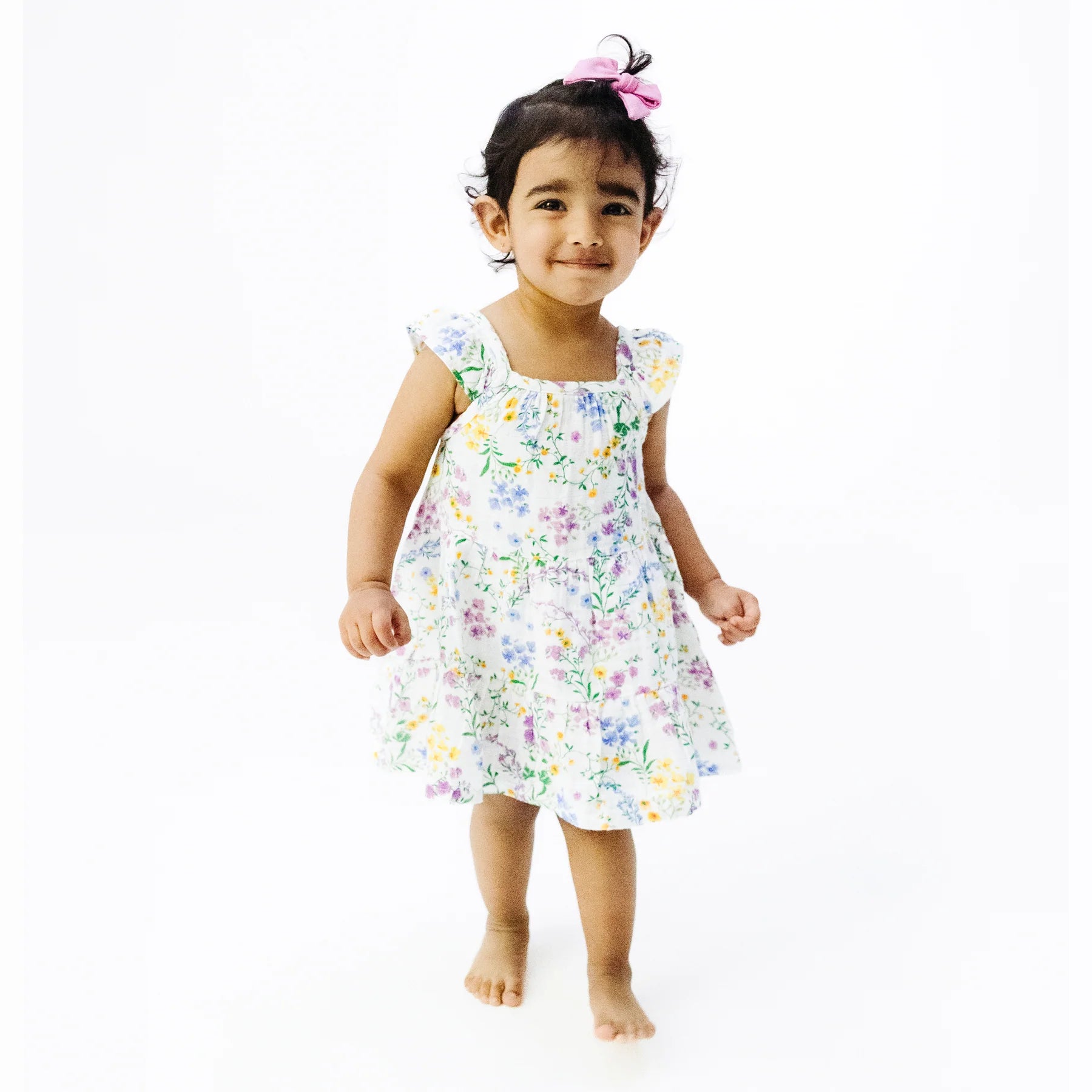 Floral Twirly Sundress & Diaper Cover - Cottage Climbing