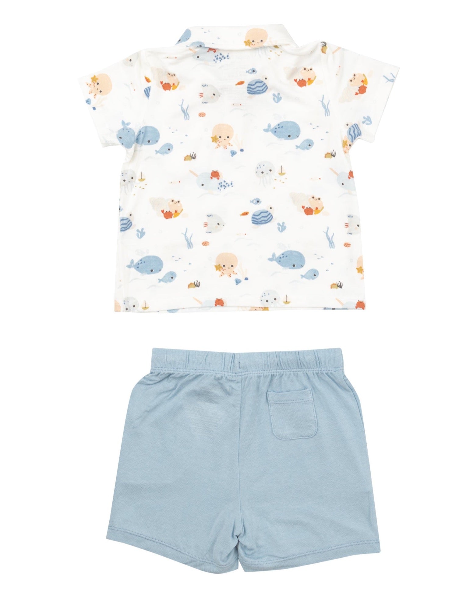 Polo Shirt and Short Set - Cute Ocean