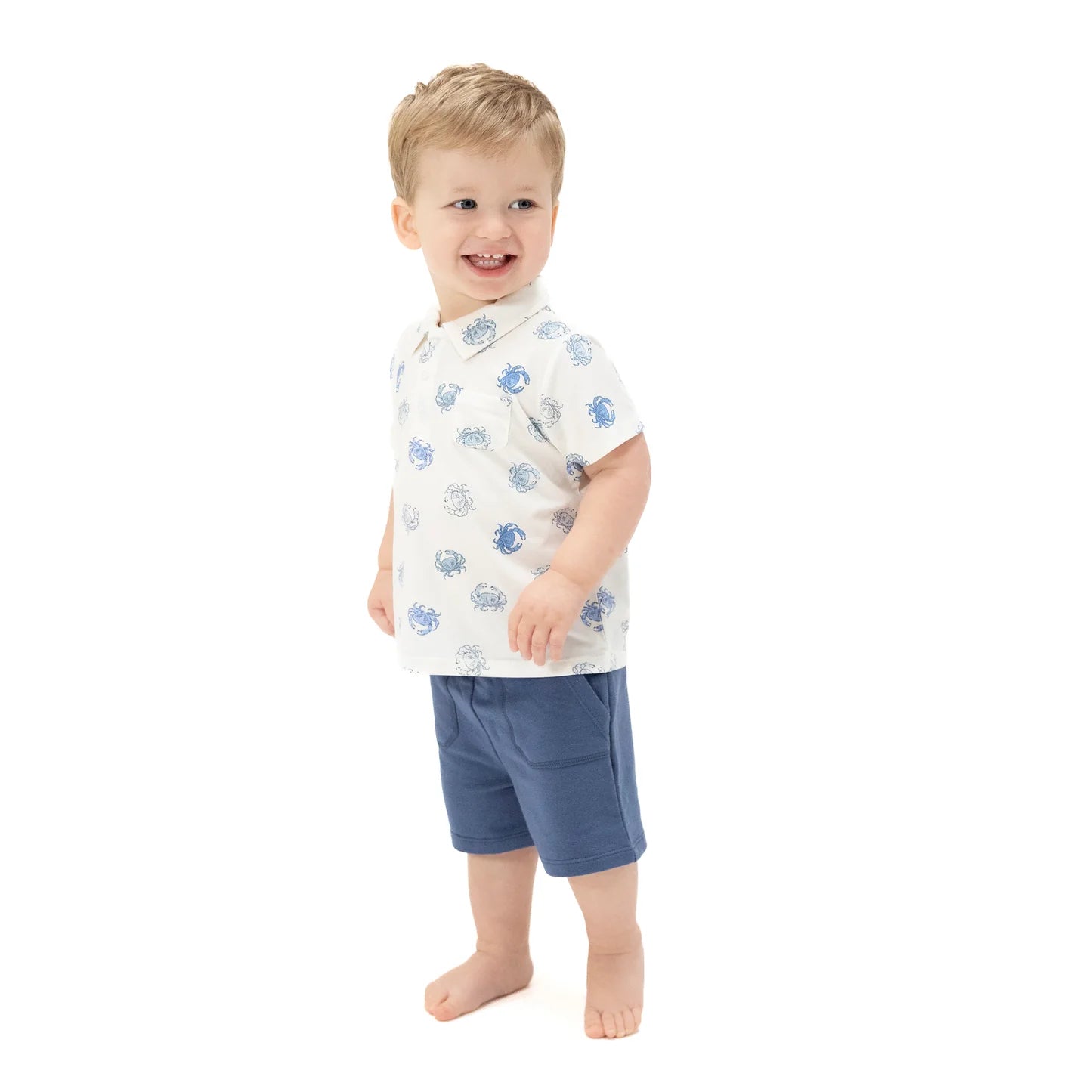 Polo with Everyday Short - Blue Crabs