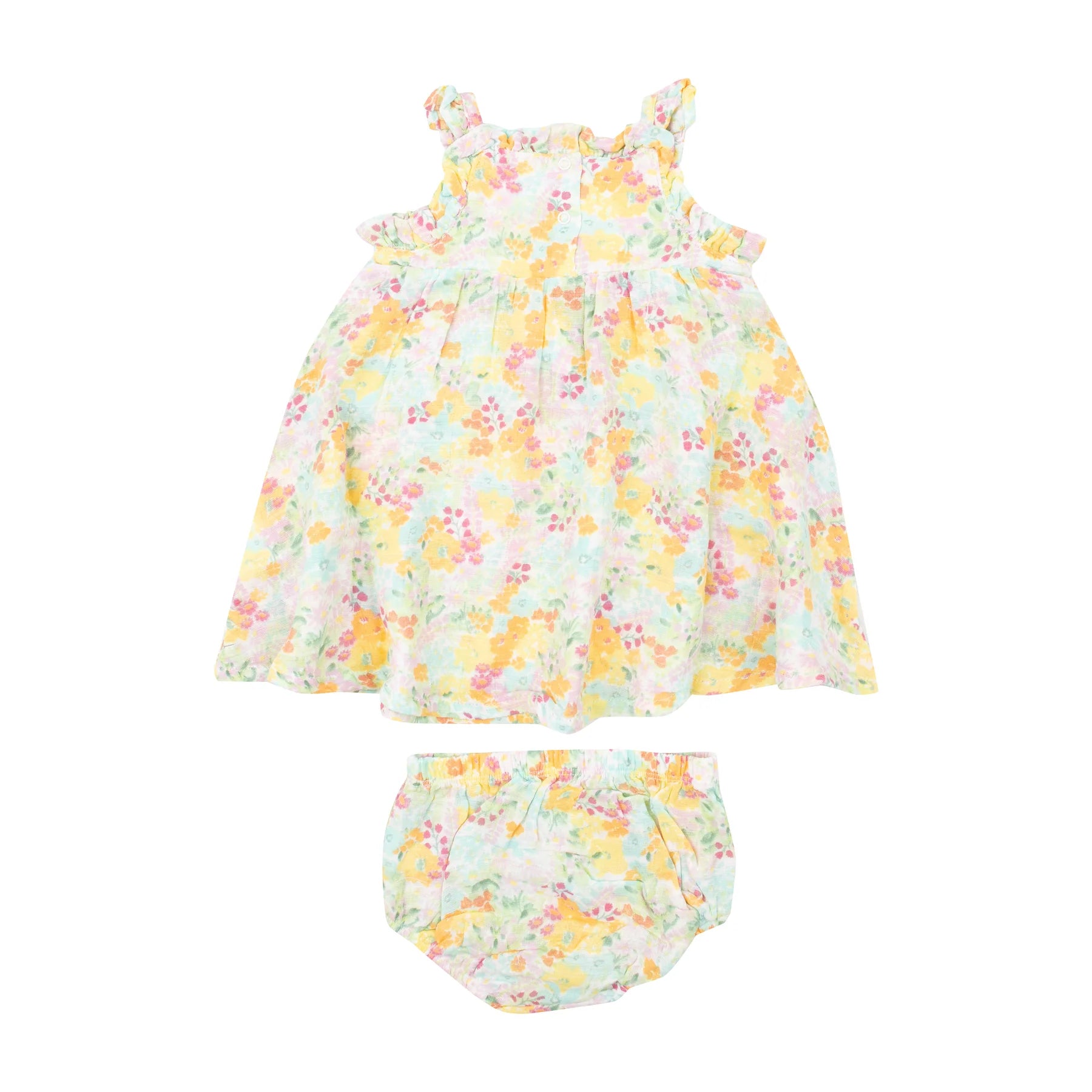 Paperbag Ruffle Sundress with Diaper Cover - Spring Meadow