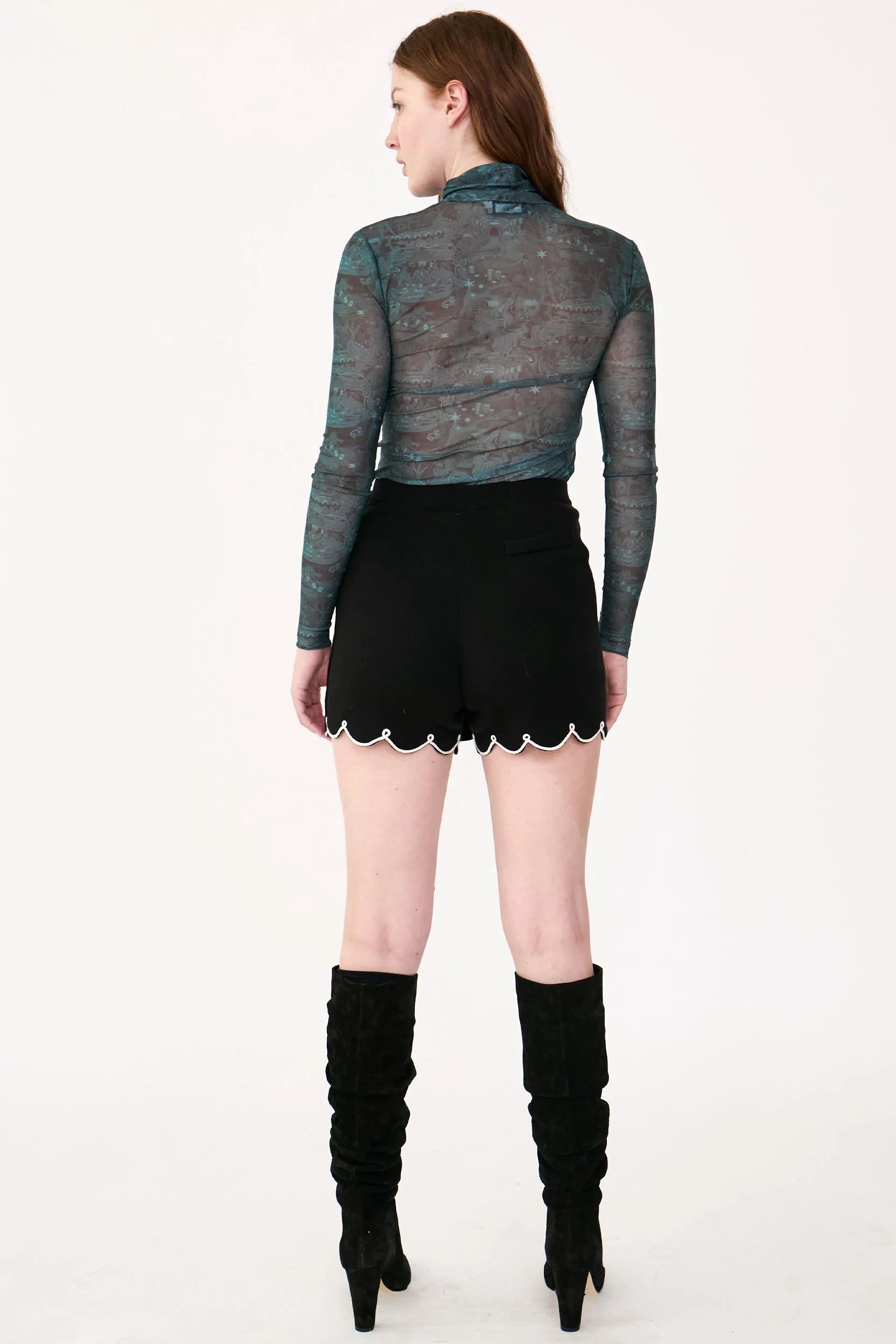 Lillian Turtleneck - Casino Toile