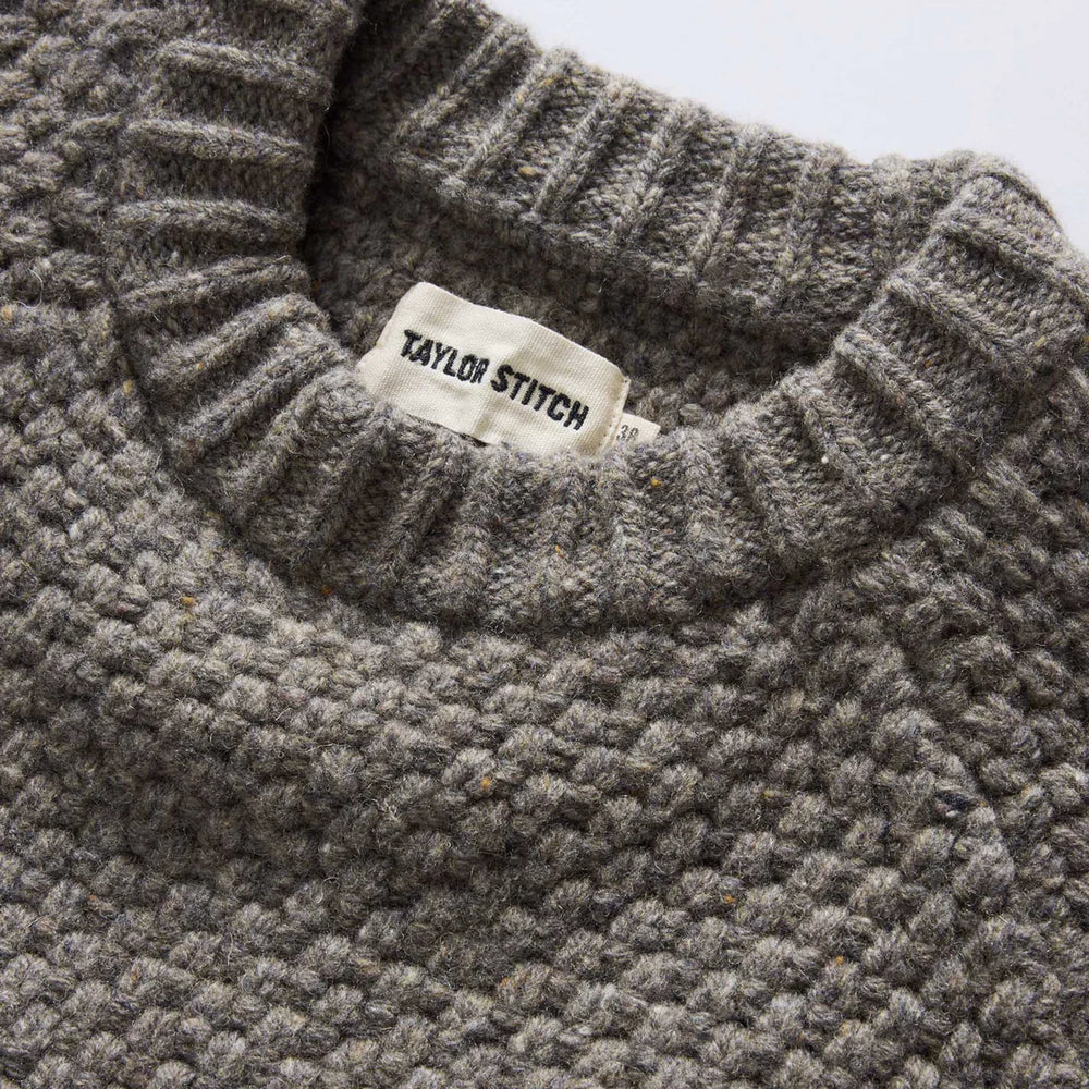 The Fisherman Sweater - Taupe Merino
