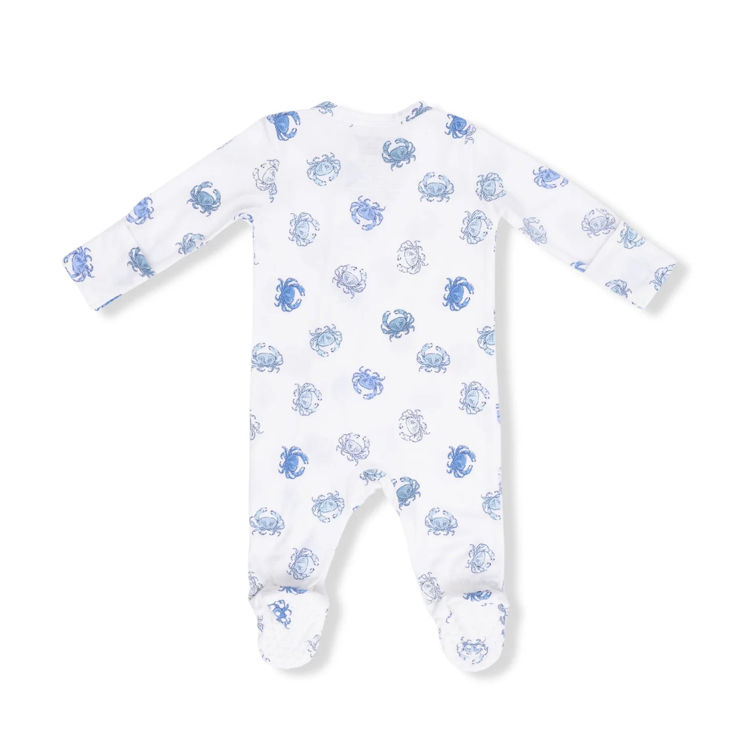 2 Way Zipper Footie - Blue Crabs