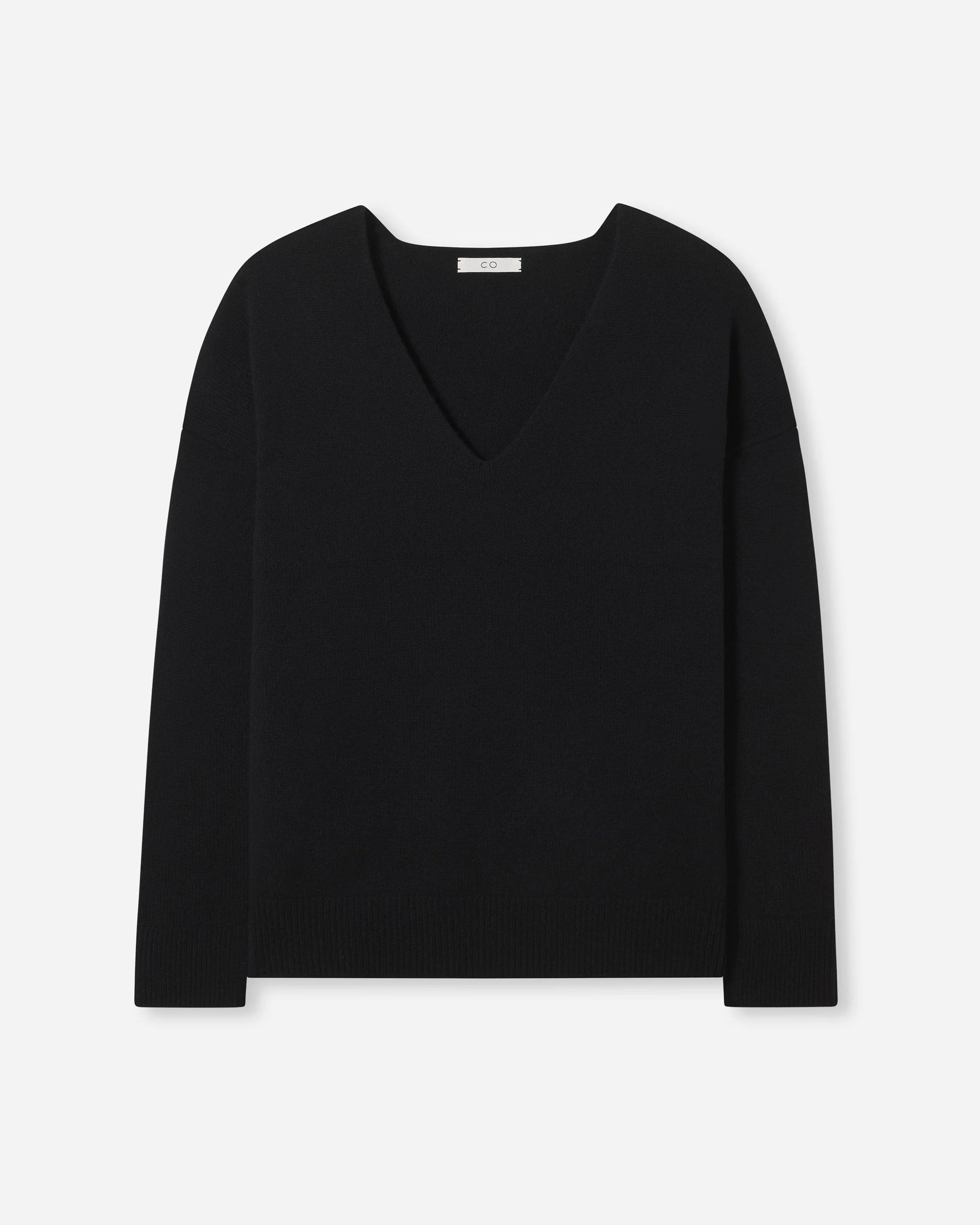 V Neck Sweater - Black