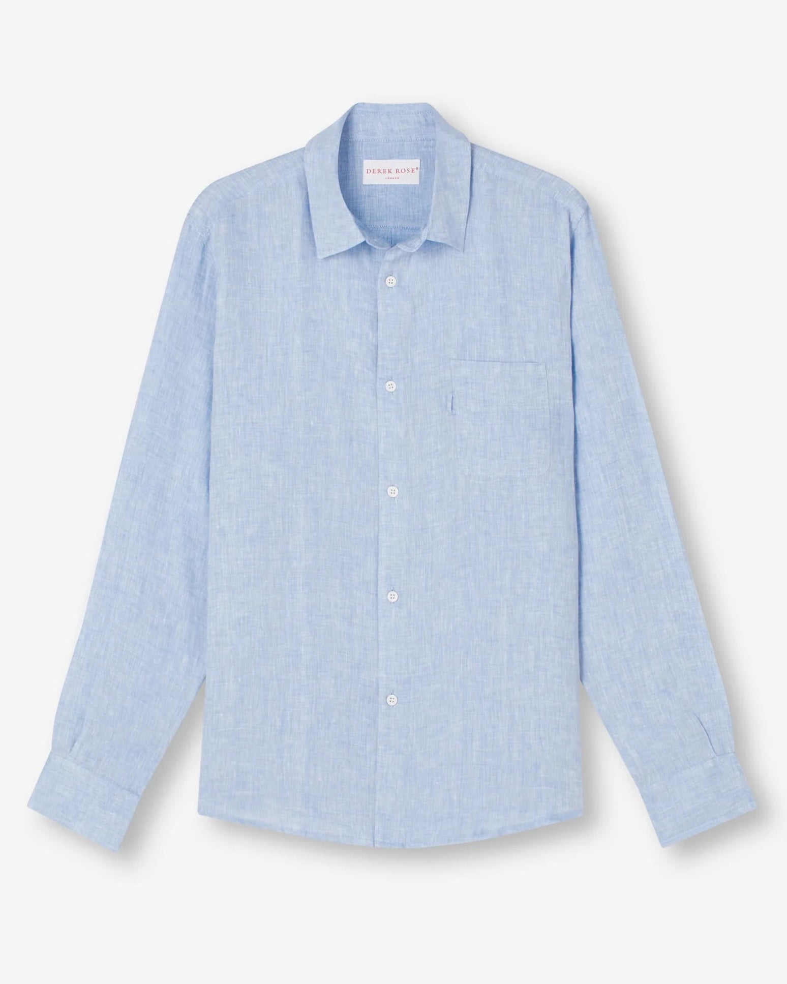 Monaco Linen Blue Shirt - Light Blue