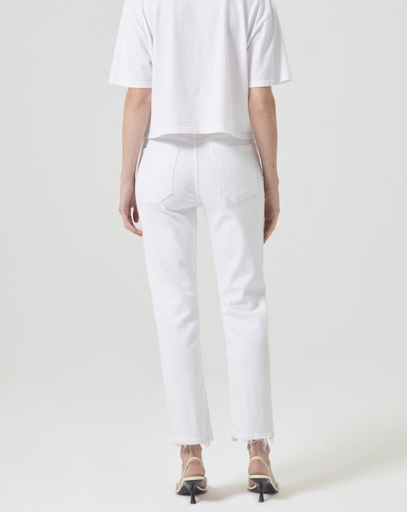 Riley High-Rise Straight Crop - Sour Cream