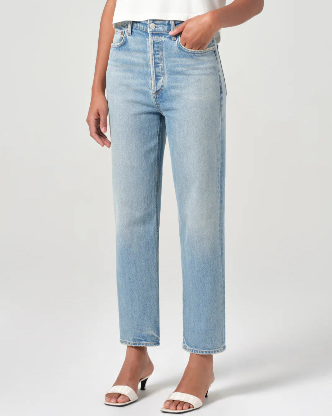 90's Pinch Waist Crop - Ripple