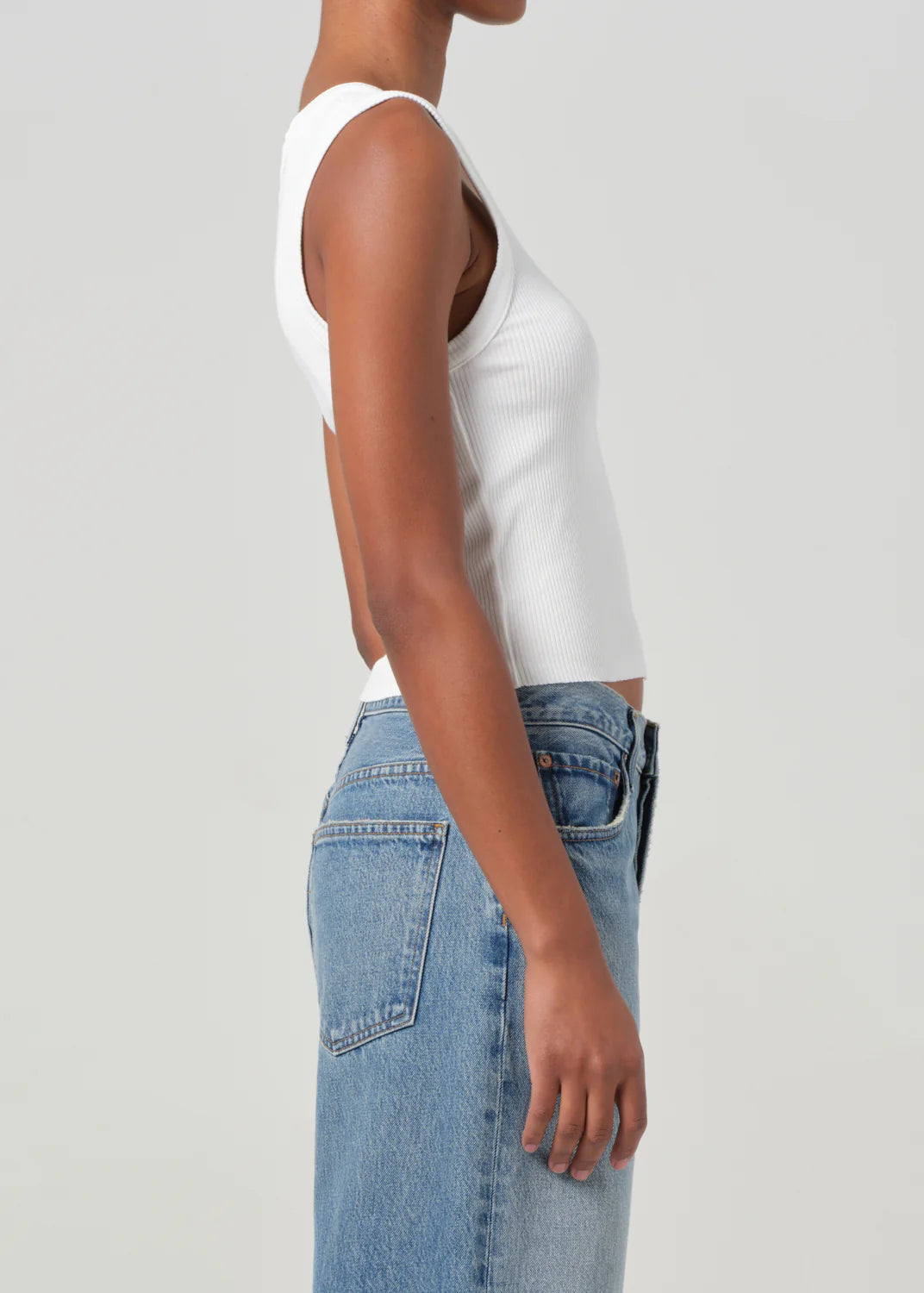 Shrunken Poppy Tank - White