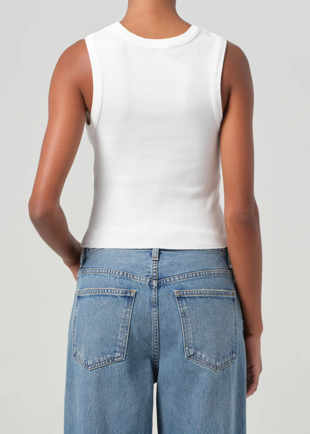 Shrunken Poppy Tank - White