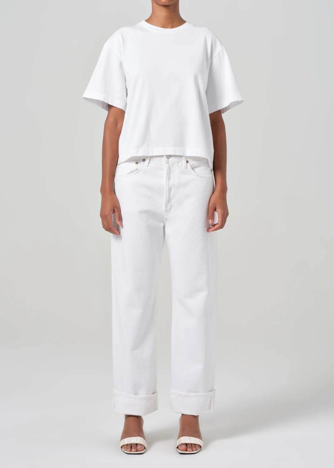 Fran Low Slung Straight - Milkshake