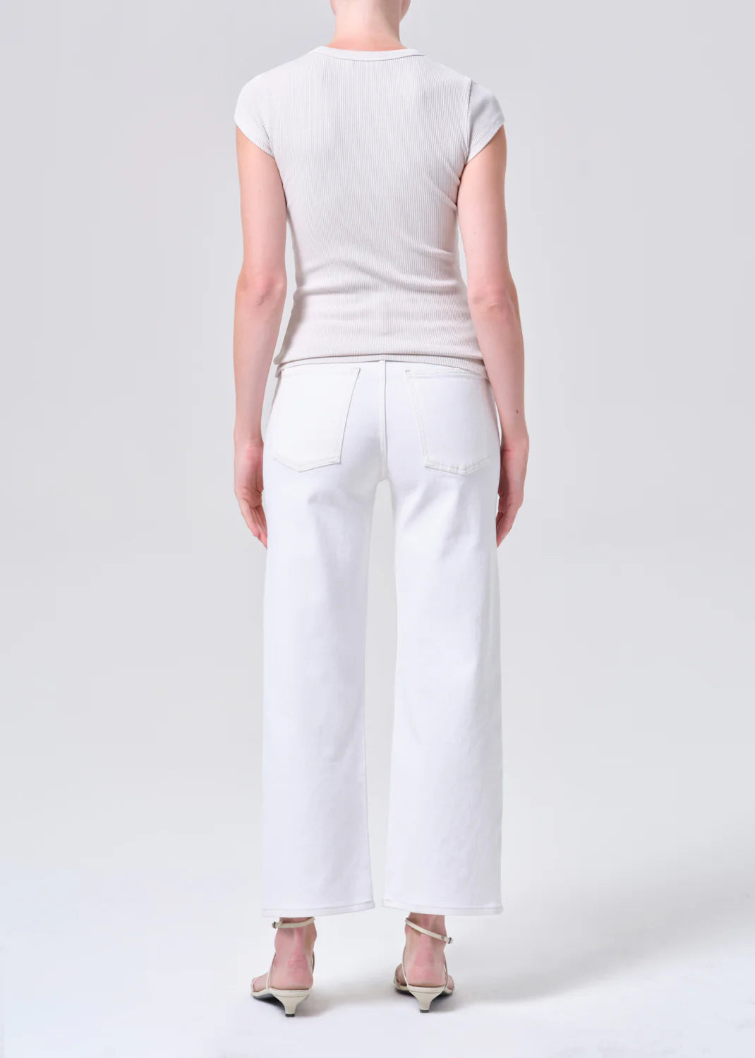 Harper Crop Jean (Comfort Stretch) - White Wash