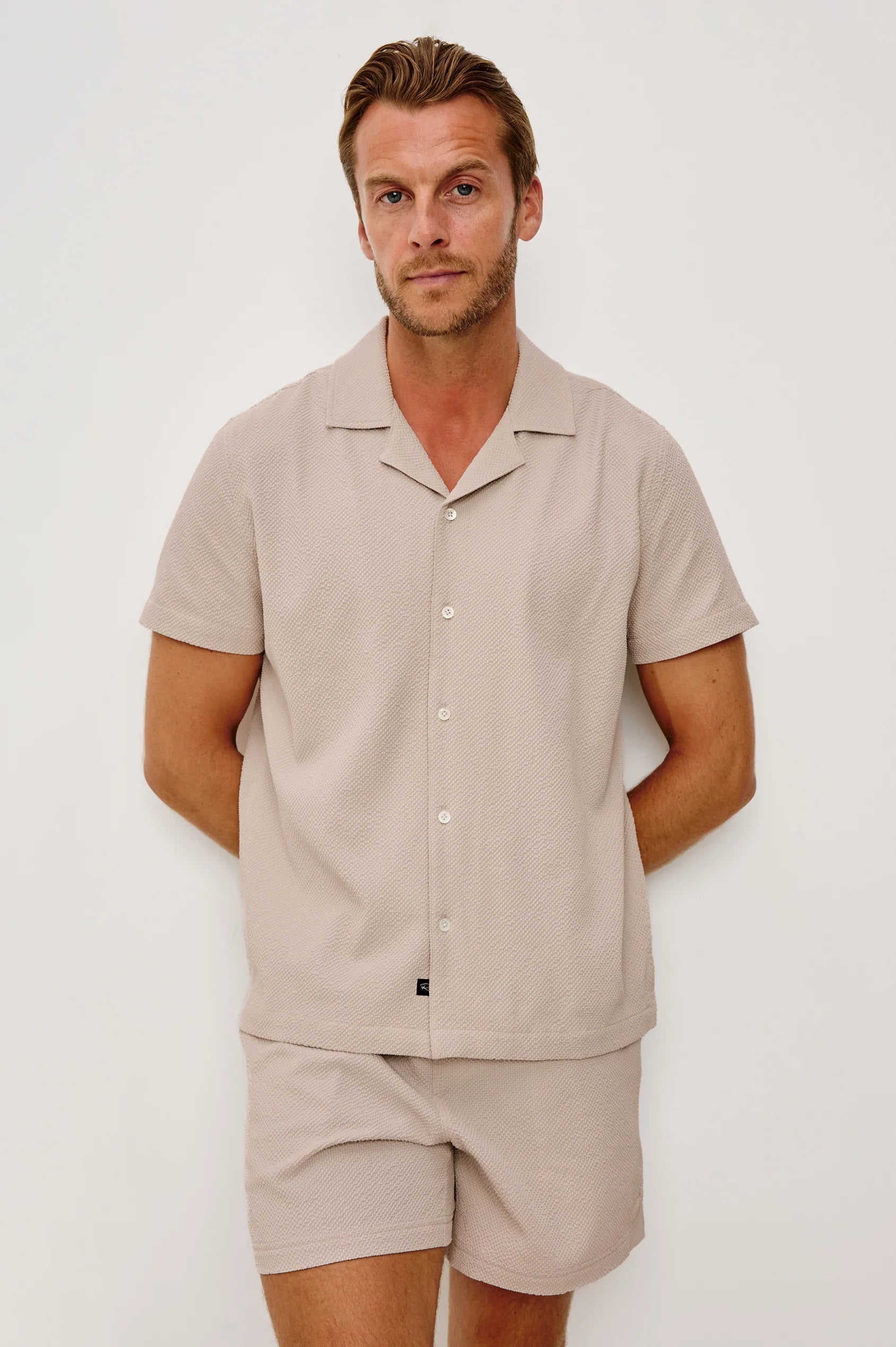 Amalfi - Khaki Check Seersucker