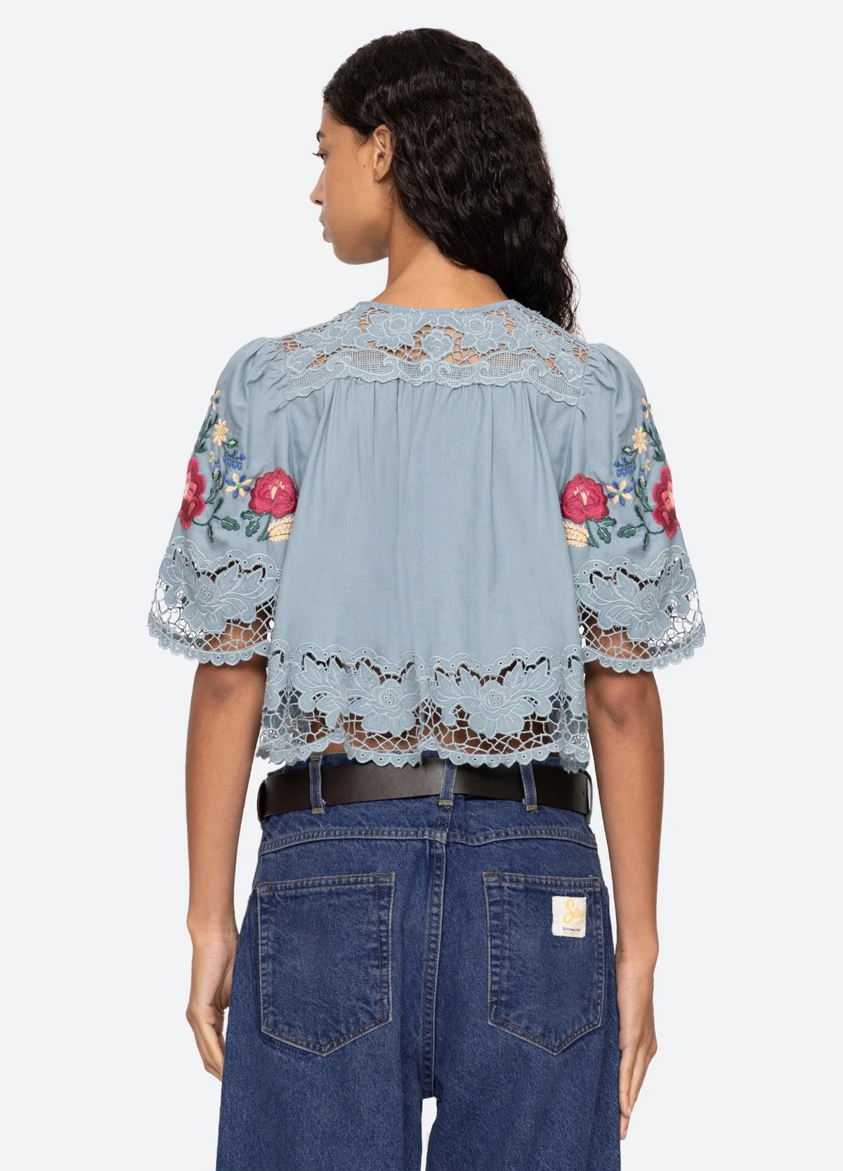 Rosaline Short Sleeve Top - Blue