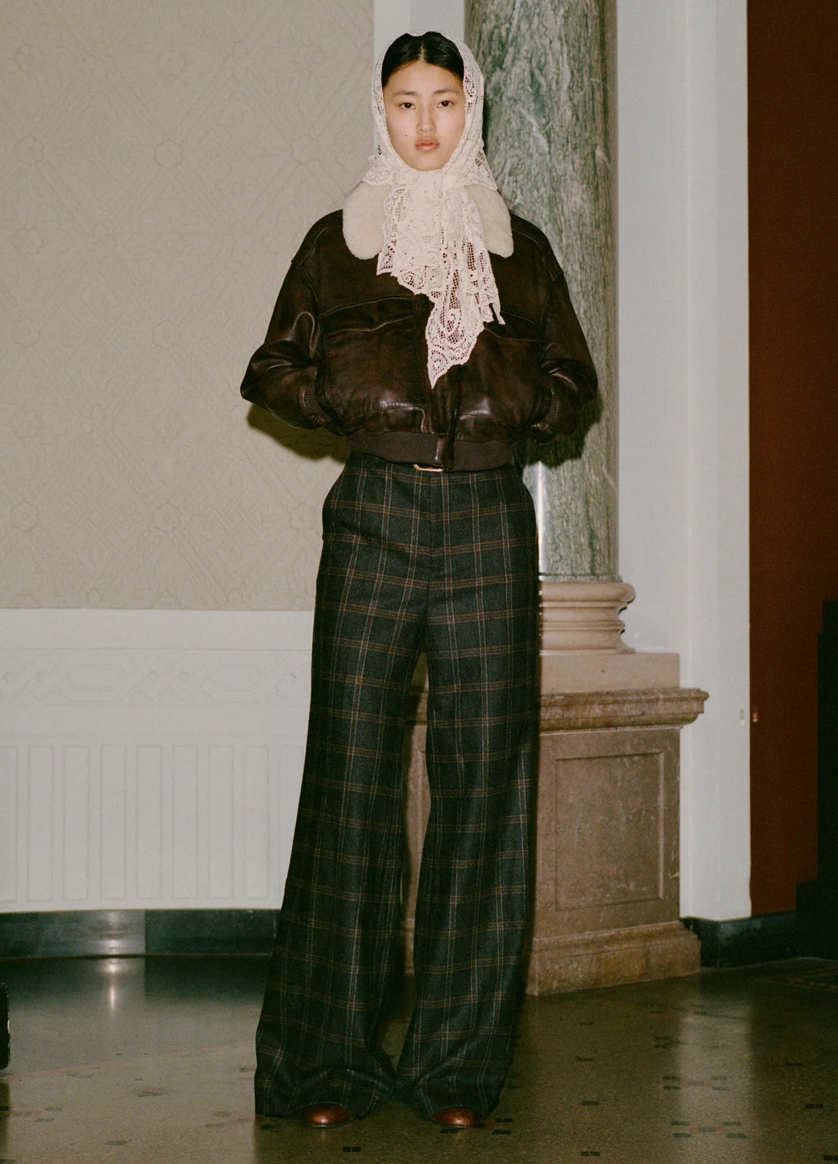 Monroe Pants - Plaid Black/Brown