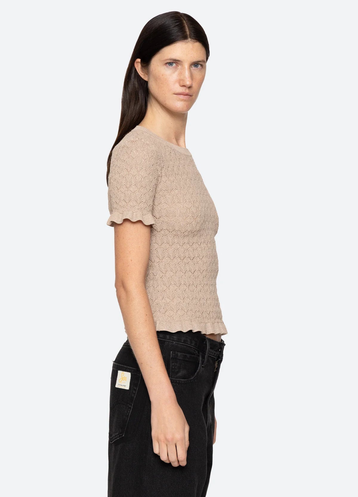 Ruby Knit Tee - Champagne